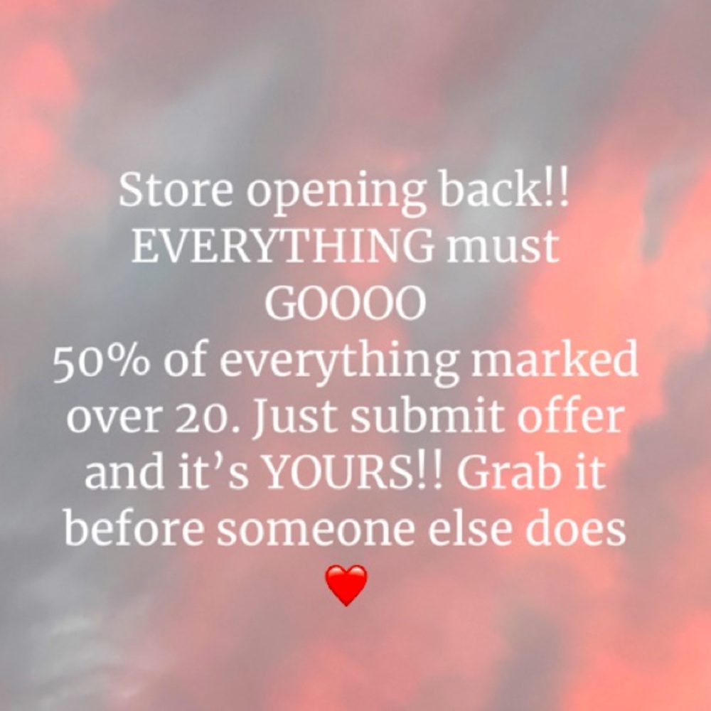 50% off EVERYTHING over 20 bucks!!!